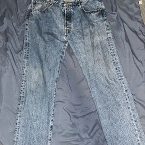 Vintage Levi's 501 Blue Straight-Leg Jeans Classic Denim